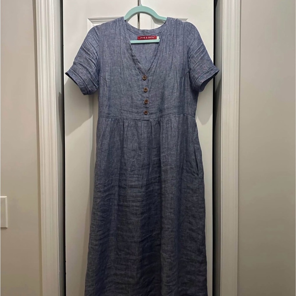 Chambray Blue Maxi Dress